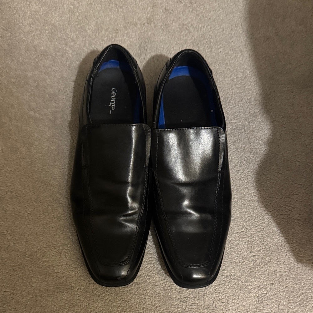 Men's Black Slip-On Dress Shoes-12US